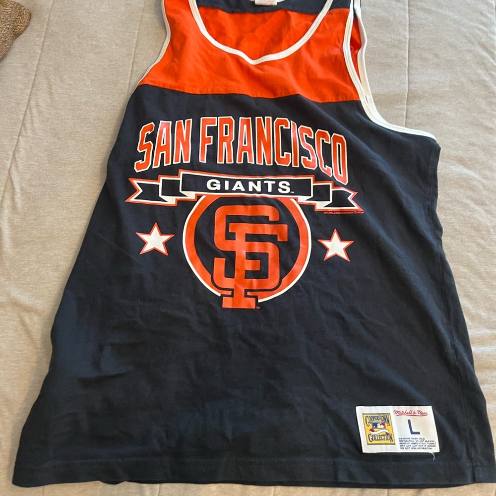San Francisco Giants Tank Top Cooperstown Collection Size Mens Large Used